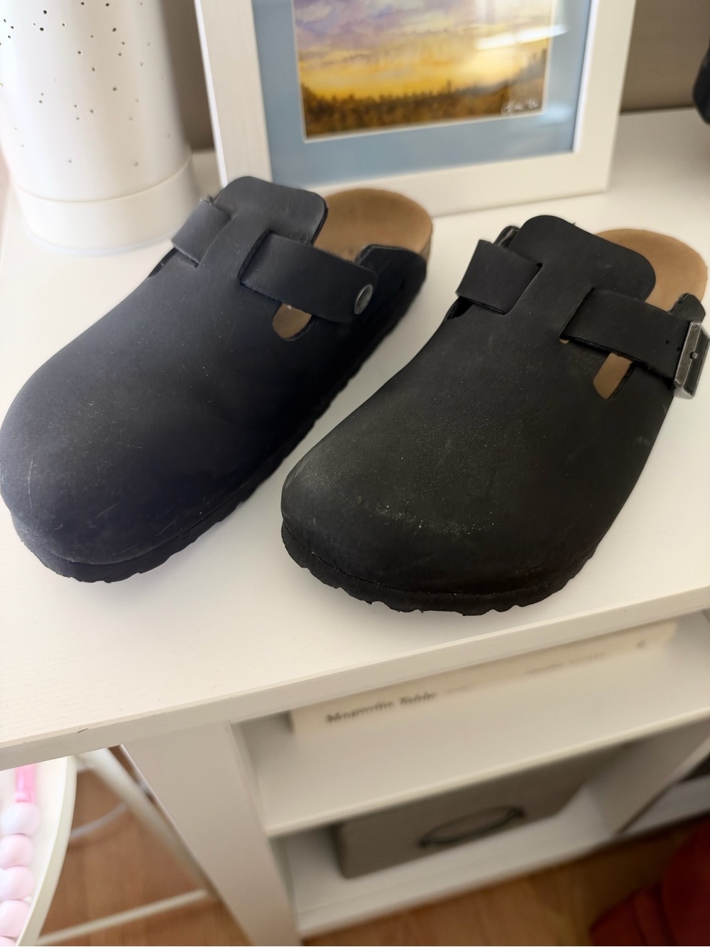 Birkenstock Boston Leather Clogs - Black - Size 38 Narrow
